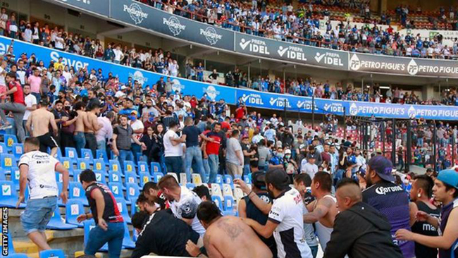 At least 22 injured in brawl at soccer match in Mexico
